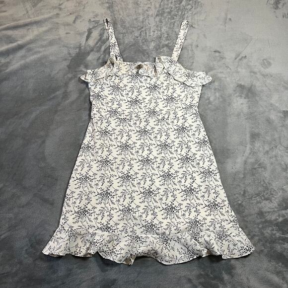 Altar’d State Sleeveless Ruffle Trim Floral Print Dress Size Medium Knee Length - Picture 1 of 11